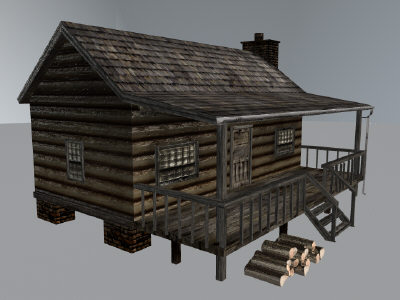 log cabin 3d obj - Log Cabin   GAME READY 360* View by Monkey Wrench